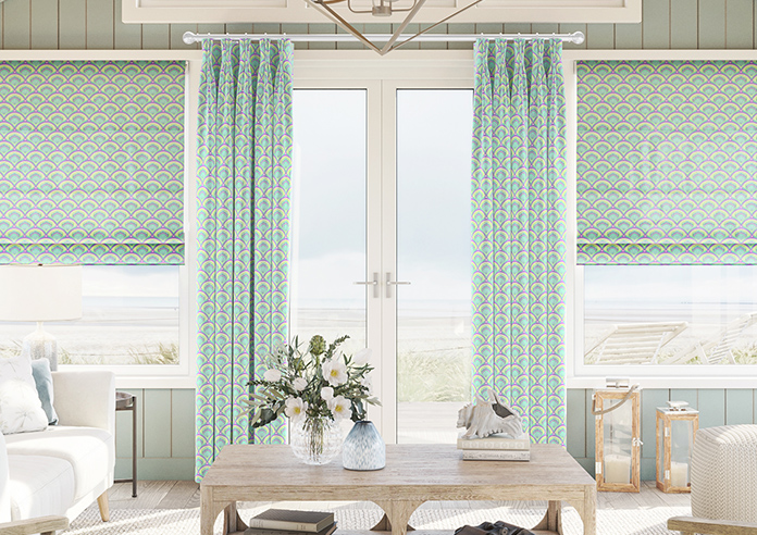 Deco Sea Shells, Neopolitan - Made To Measure Curtains - Image 3